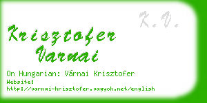 krisztofer varnai business card
