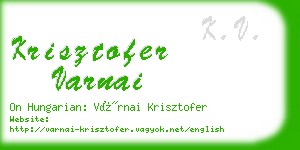 krisztofer varnai business card